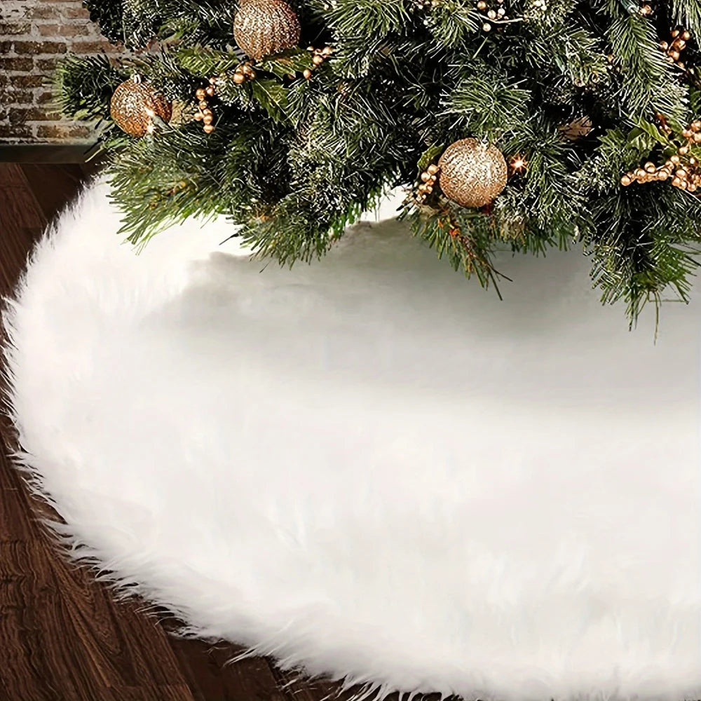 1/3pcs White Christmas Tree Skirt,For Christmas Pencil Tree Skirt,Christmas Supplies Home Decoration Event Decoration Decoration