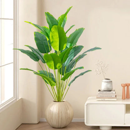 Large Artificial Tropical Palm Tree – Fake Monstera Banana Leaf Plant for Home, Office, Garden & Party Decor