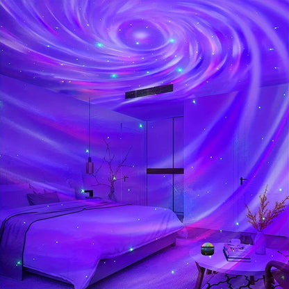 LED Galaxy Projector Night Light | USB Rechargeable Starry Sky Lamp with Remote