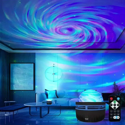 LED Galaxy Projector Night Light | USB Rechargeable Starry Sky Lamp with Remote