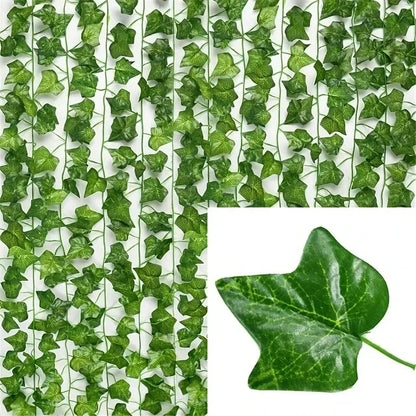 Green Leaf String Lights – Artificial Ivy Vine Fairy Light Garland for Home, Party & Wedding Decoration
