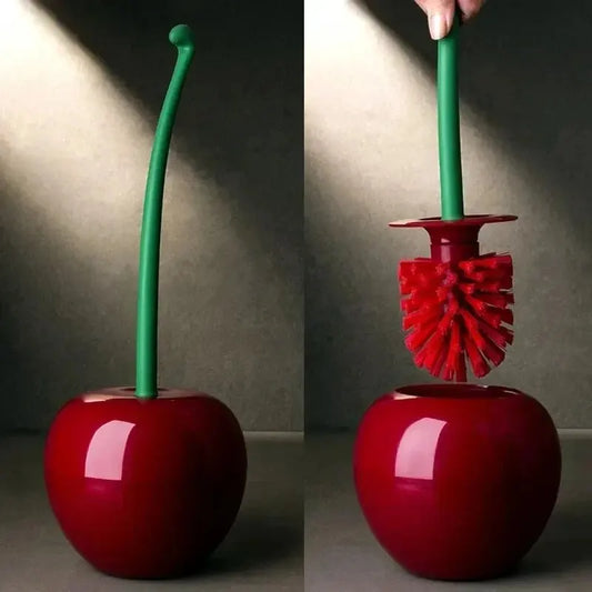 Red Toilet Brush – Creative Cherry Shape Holder Set | Bathroom Accessories