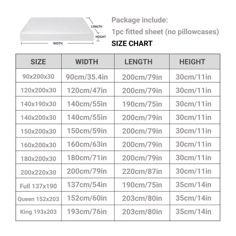 Waterproof Mattress Protector Fitted Sheet – Durable, Breathable & Anti-Dust Mite Bed Cover