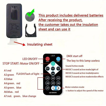 LED Galaxy Projector Night Light | USB Rechargeable Starry Sky Lamp with Remote