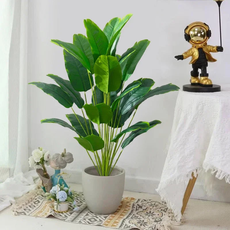 Large Artificial Tropical Palm Tree – Fake Monstera Banana Leaf Plant for Home, Office, Garden & Party Decor