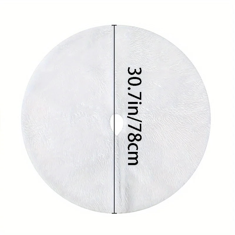 1/3pcs White Christmas Tree Skirt,For Christmas Pencil Tree Skirt,Christmas Supplies Home Decoration Event Decoration Decoration