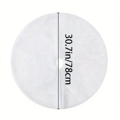 1/3pcs White Christmas Tree Skirt,For Christmas Pencil Tree Skirt,Christmas Supplies Home Decoration Event Decoration Decoration