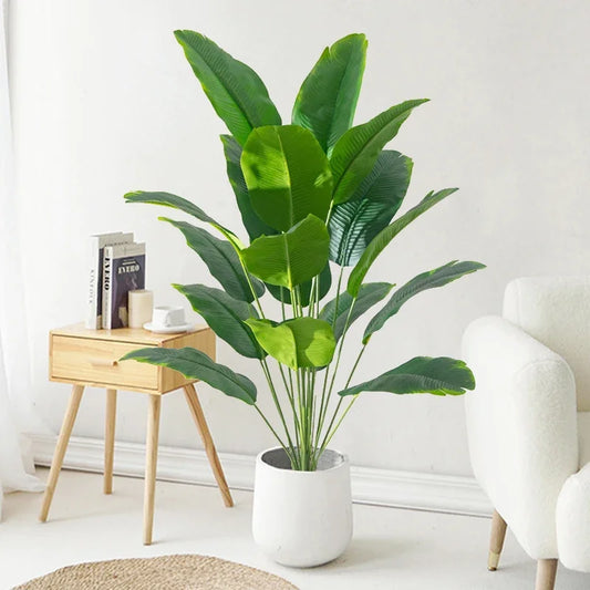 Large Artificial Tropical Palm Tree – Fake Monstera Banana Leaf Plant for Home, Office, Garden & Party Decor