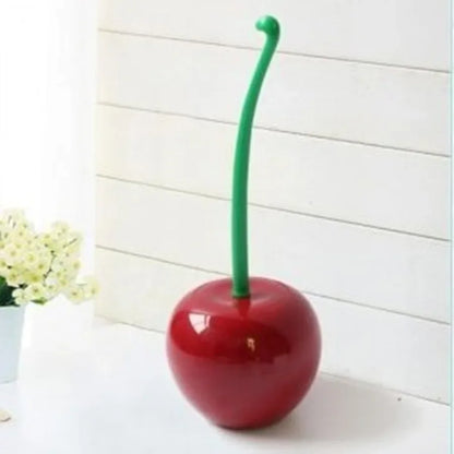 Red Toilet Brush – Creative Cherry Shape Holder Set | Bathroom Accessories