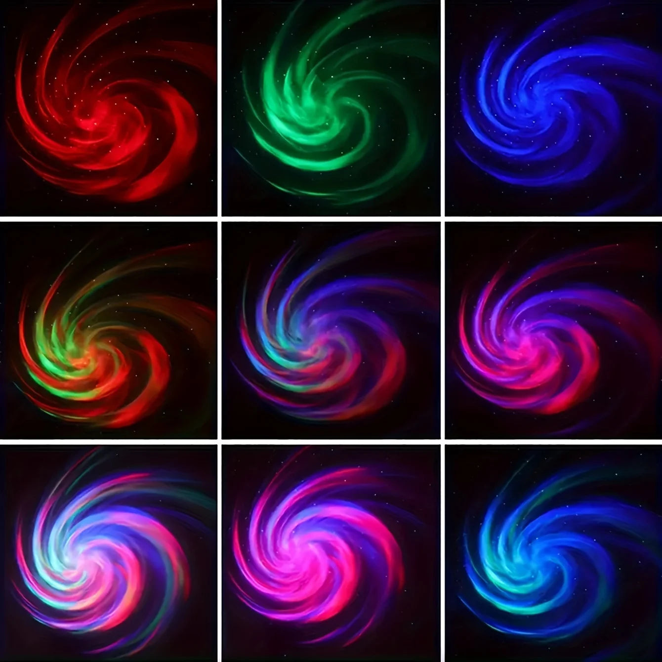 LED Galaxy Projector Night Light | USB Rechargeable Starry Sky Lamp with Remote