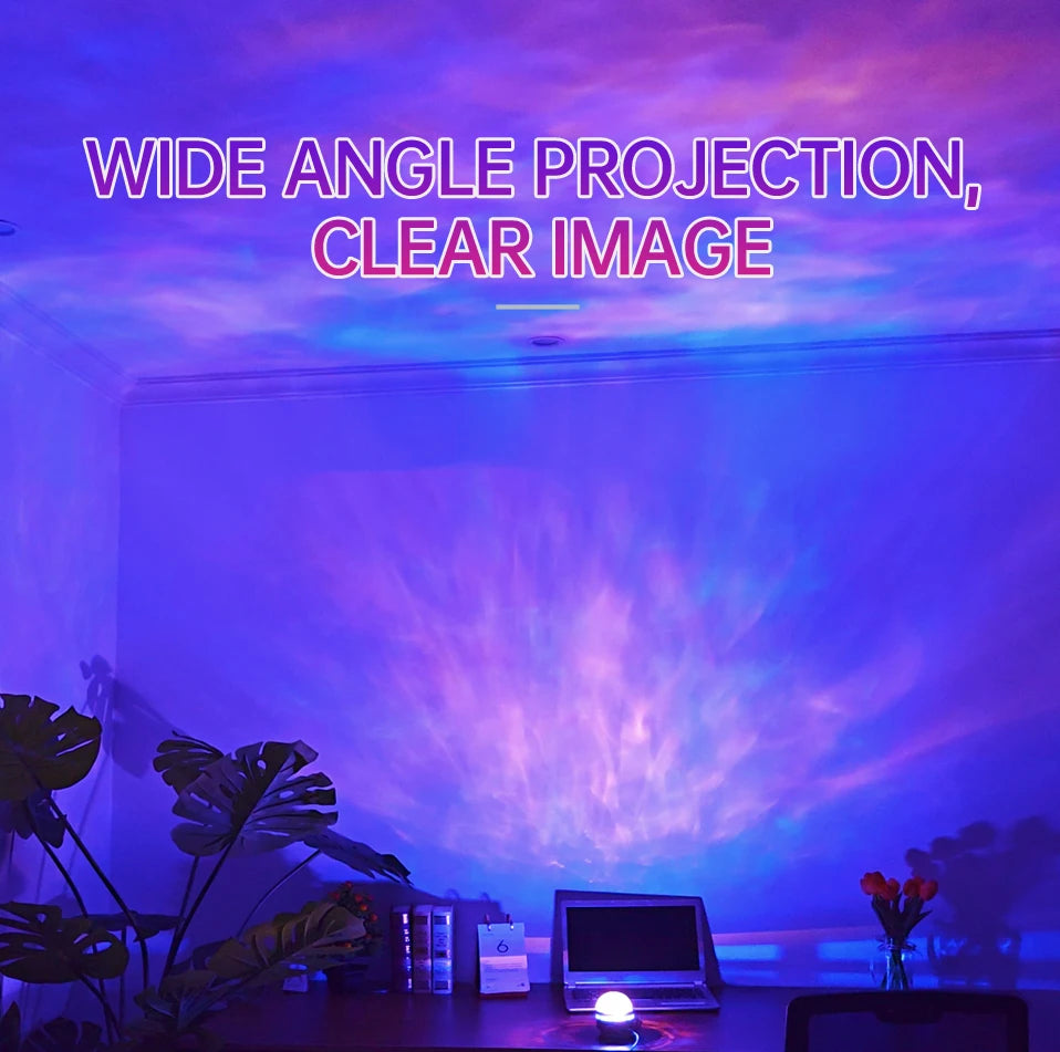 LED Galaxy Projector Night Light | USB Rechargeable Starry Sky Lamp with Remote