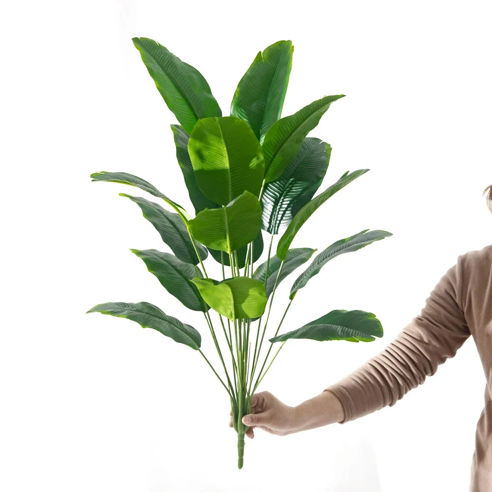 Large Artificial Tropical Palm Tree – Fake Monstera Banana Leaf Plant for Home, Office, Garden & Party Decor