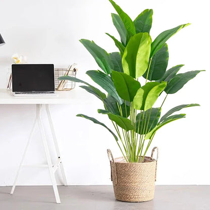 Large Artificial Tropical Palm Tree – Fake Monstera Banana Leaf Plant for Home, Office, Garden & Party Decor