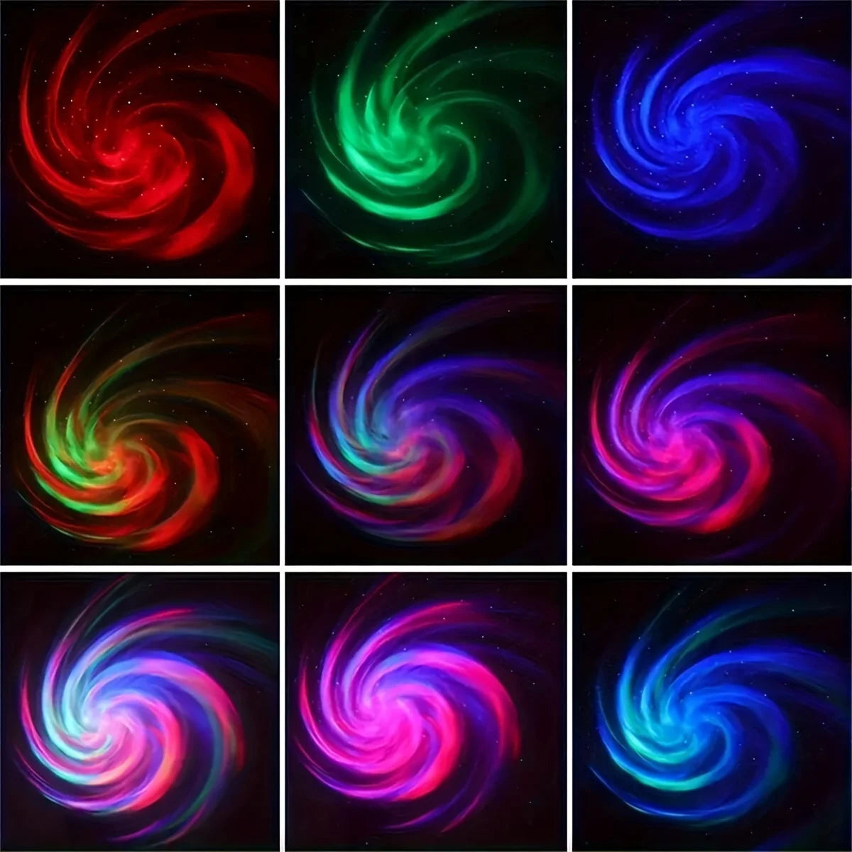 LED Galaxy Projector Night Light | USB Rechargeable Starry Sky Lamp with Remote