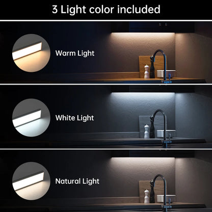 LED Night Light with Motion Sensor – USB Rechargeable Cabinet Lamp for Wardrobe, Kitchen, Bedroom & Hallway (20/30/40/60cm)