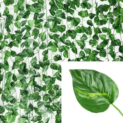 Green Leaf String Lights – Artificial Ivy Vine Fairy Light Garland for Home, Party & Wedding Decoration