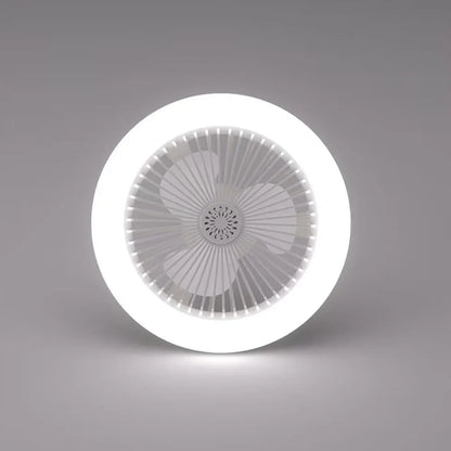 Rotatable 3-in-1 Ceiling Fan with Remote Control – E27 LED Lighting Base for Bedroom & Living Room