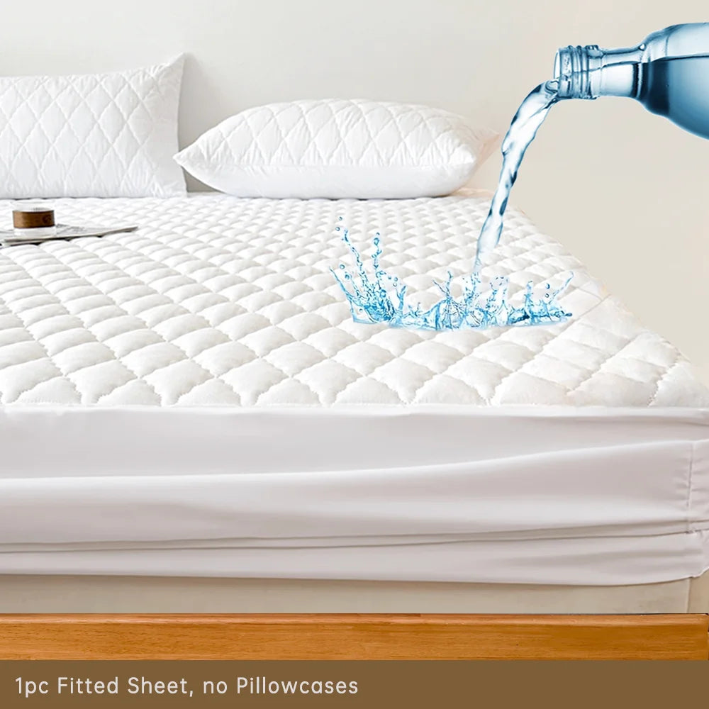 Waterproof Mattress Protector Fitted Sheet – Durable, Breathable & Anti-Dust Mite Bed Cover