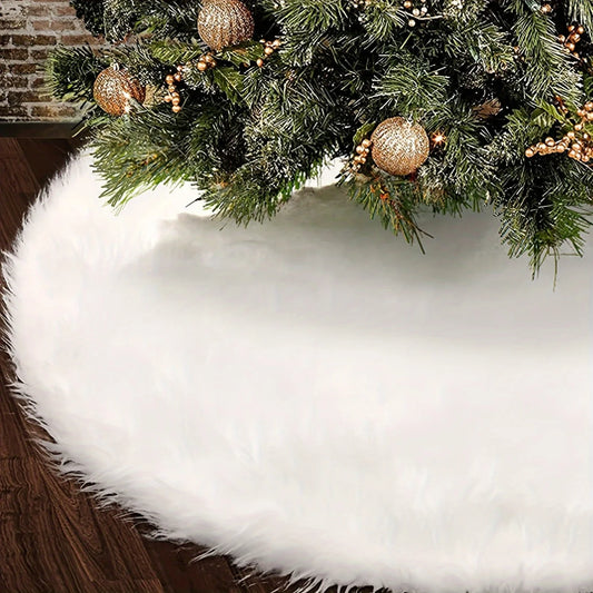 1/3pcs White Christmas Tree Skirt,For Christmas Pencil Tree Skirt,Christmas Supplies Home Decoration Event Decoration Decoration