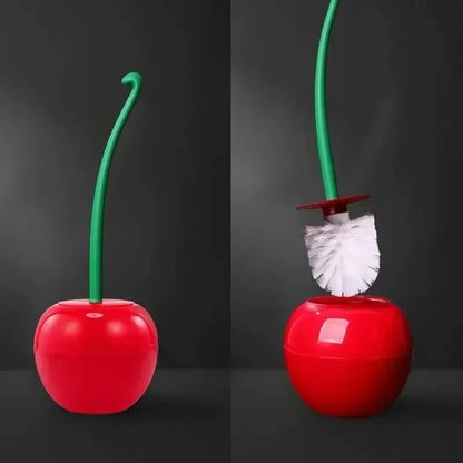 Red Toilet Brush – Creative Cherry Shape Holder Set | Bathroom Accessories