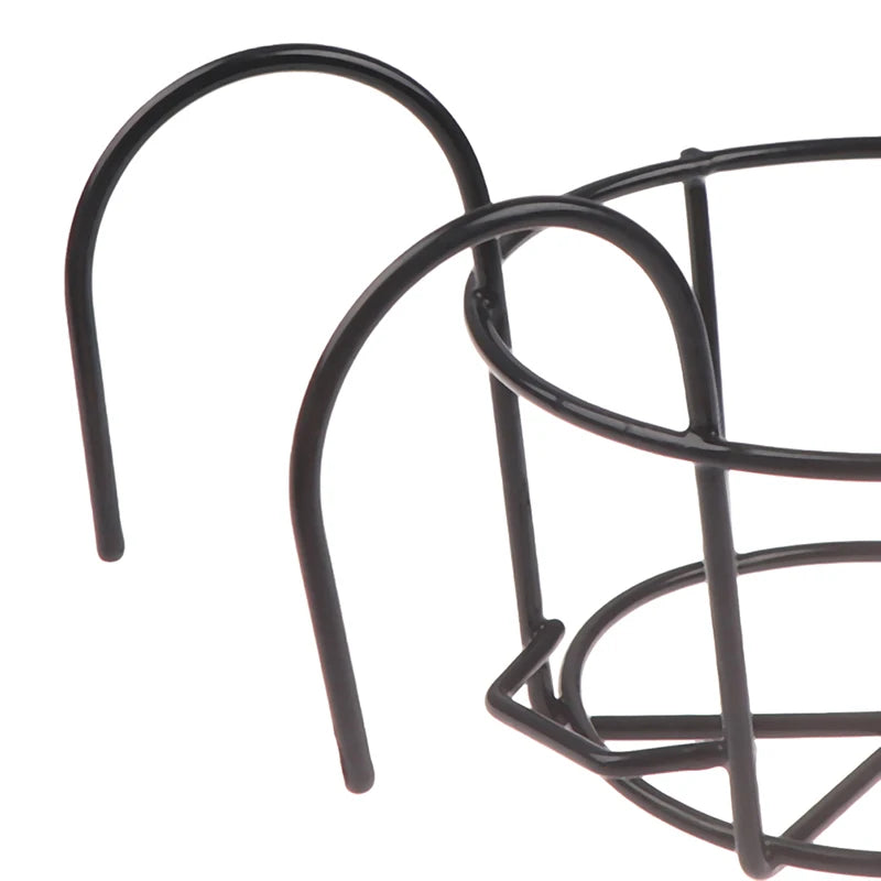 Garden Hanging Plant Iron Rack – Balcony Round Flower Pot Holder for Railing & Fence