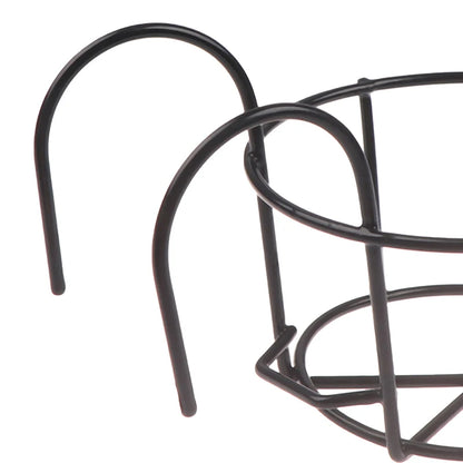 Garden Hanging Plant Iron Rack – Balcony Round Flower Pot Holder for Railing & Fence