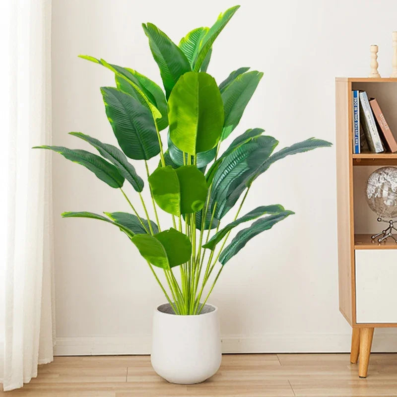 Large Artificial Tropical Palm Tree – Fake Monstera Banana Leaf Plant for Home, Office, Garden & Party Decor