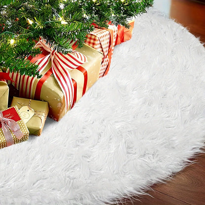 1/3pcs White Christmas Tree Skirt,For Christmas Pencil Tree Skirt,Christmas Supplies Home Decoration Event Decoration Decoration