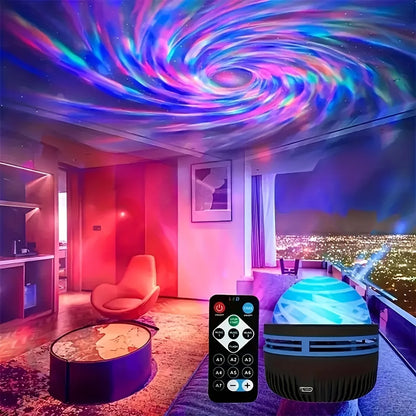 LED Galaxy Projector Night Light | USB Rechargeable Starry Sky Lamp with Remote