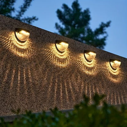 Solar Fence & Deck Lights – Waterproof Outdoor LED Wall Lamps