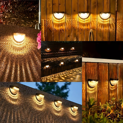 Solar Fence & Deck Lights – Waterproof Outdoor LED Wall Lamps