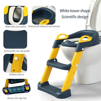 Kids Toilet Training Seat with Step Ladder – Adjustable Toddler Potty Chair