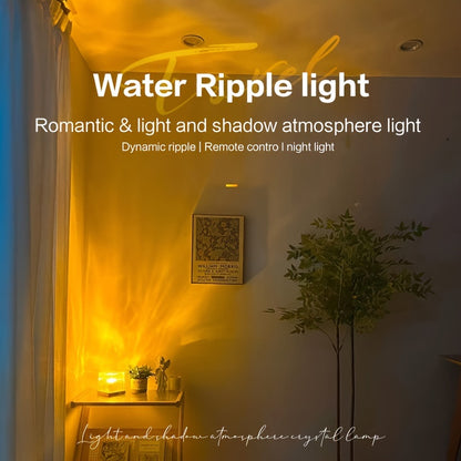Dynamic Ripple Effect Night Light Projector – USB Rechargeable Ambient LED Lamp for Bedroom, Gaming Setup, Home Decor, Eid & Holiday Gift