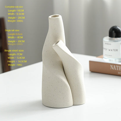 Nordic Ceramic Double-Shaped Vase
