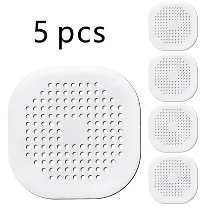 Silicone Drain Protector for Bathroom & Kitchen — Anti-Clog Hair Catcher for Shower, Sink & Bathtub, Non-Slip Easy Clean Filter (1pc or 4pcs)