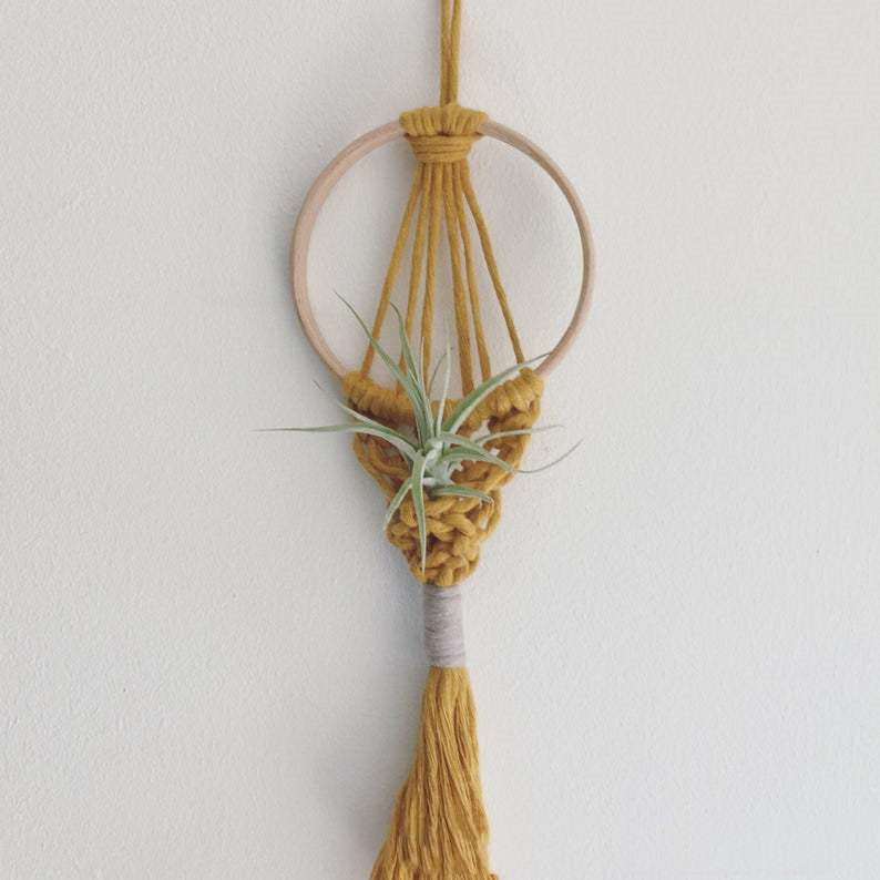 Handcrafted Cotton Hanging Flower Basket Tapestry