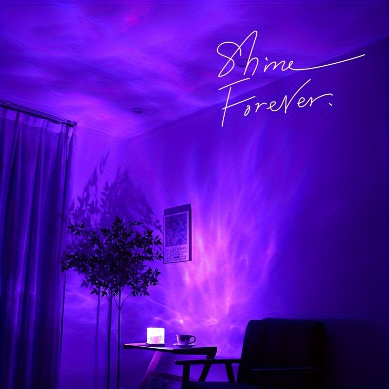 Dynamic Ripple Effect Night Light Projector – USB Rechargeable Ambient LED Lamp for Bedroom, Gaming Setup, Home Decor, Eid & Holiday Gift